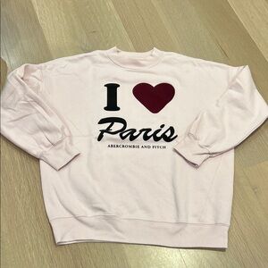 abercrombie kids Pale Pink "I ♥ Paris" Sweatshirt